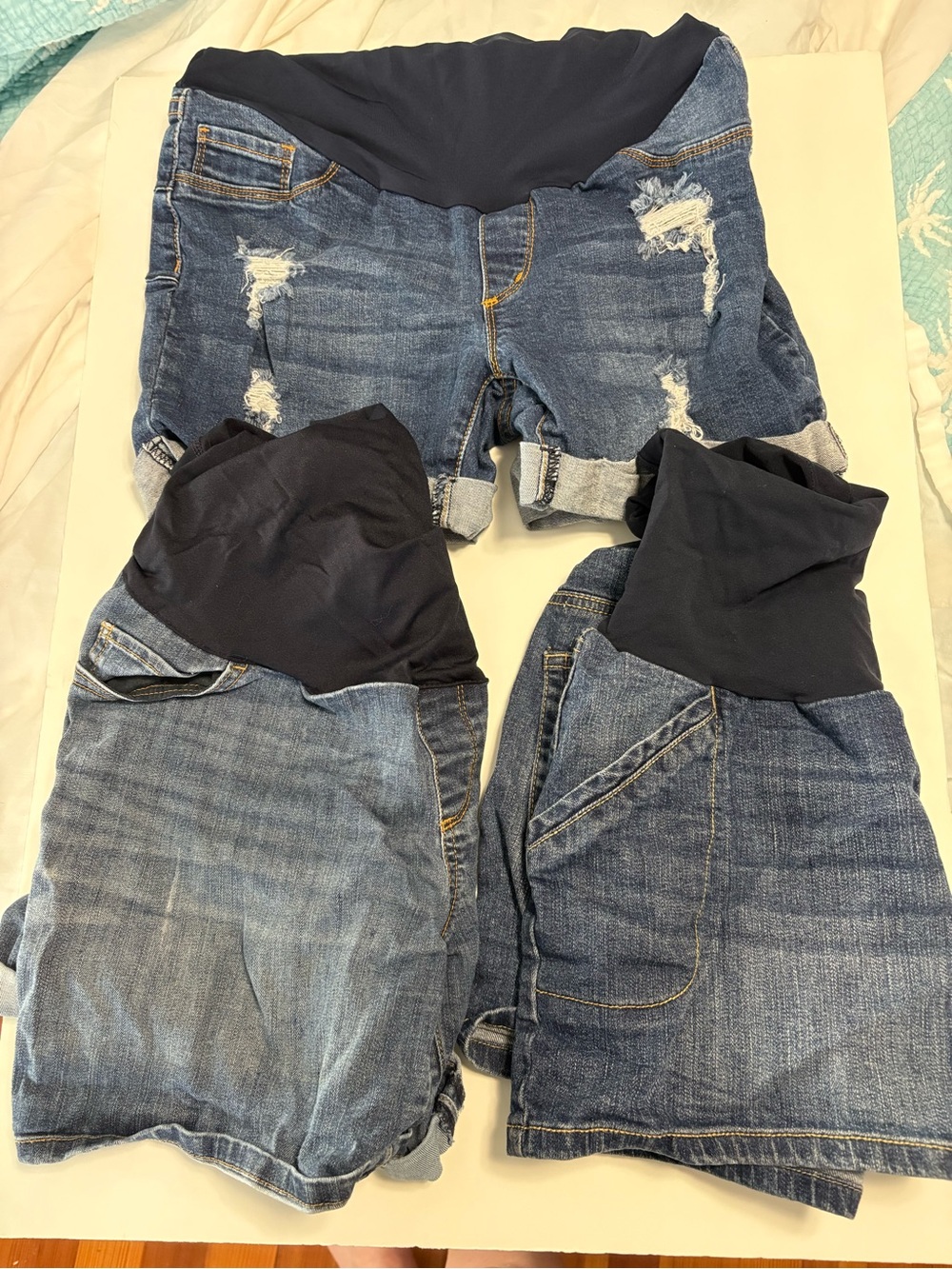Lot of maternity denim shorts Jean Medium